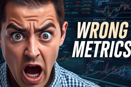 Marketing professional reacting with surprise while reviewing affiliate performance metrics dashboard, highlighting affiliate metrics that matter in 2026.