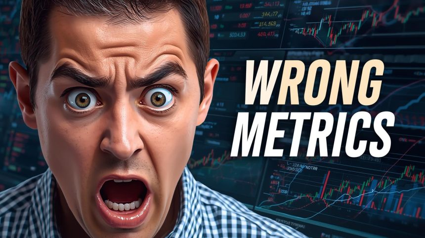 Marketing professional reacting with surprise while reviewing affiliate performance metrics dashboard, highlighting affiliate metrics that matter in 2026.