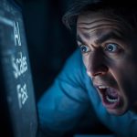 Marketer confidently reviewing AI-generated affiliate creatives on a laptop, showing speed, clarity, and growth momentum.