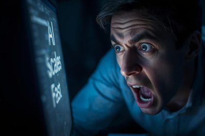 Marketer confidently reviewing AI-generated affiliate creatives on a laptop, showing speed, clarity, and growth momentum.