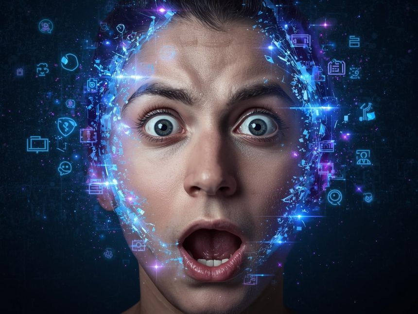 Marketer pointing at secure data lock with confident expression, representing the role of data privacy in consumer trust.